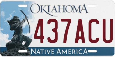OK license plate 437ACU