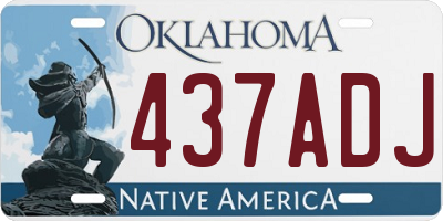OK license plate 437ADJ