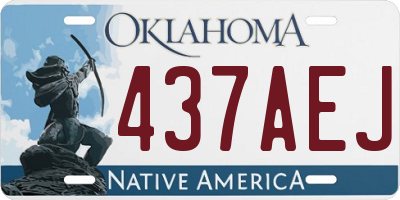 OK license plate 437AEJ