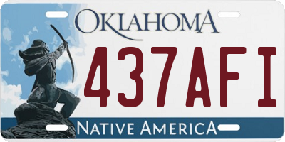OK license plate 437AFI