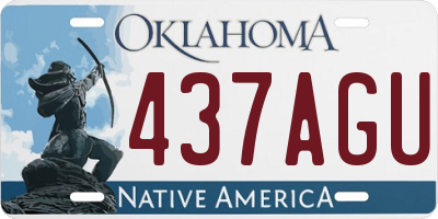 OK license plate 437AGU