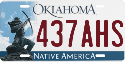 OK license plate 437AHS