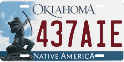 OK license plate 437AIE