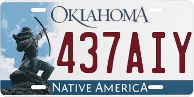 OK license plate 437AIY