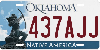 OK license plate 437AJJ