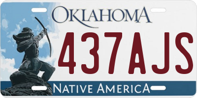 OK license plate 437AJS