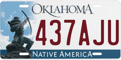 OK license plate 437AJU
