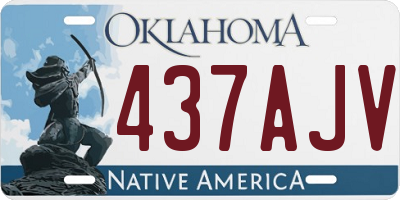 OK license plate 437AJV