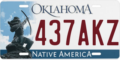 OK license plate 437AKZ