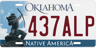 OK license plate 437ALP