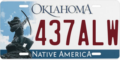 OK license plate 437ALW