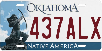 OK license plate 437ALX