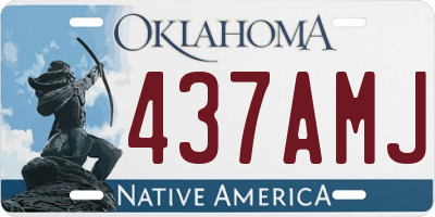 OK license plate 437AMJ