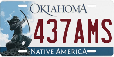 OK license plate 437AMS