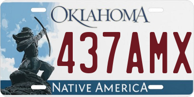 OK license plate 437AMX