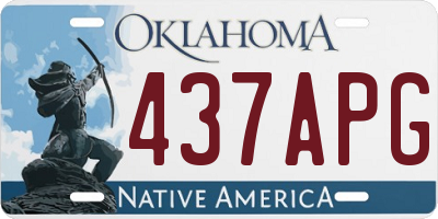 OK license plate 437APG