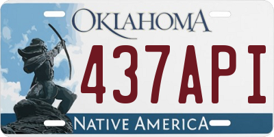 OK license plate 437API