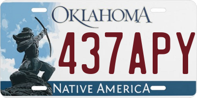 OK license plate 437APY