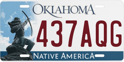 OK license plate 437AQG