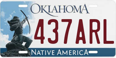 OK license plate 437ARL