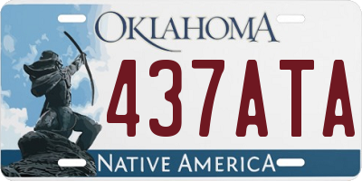 OK license plate 437ATA