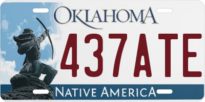 OK license plate 437ATE