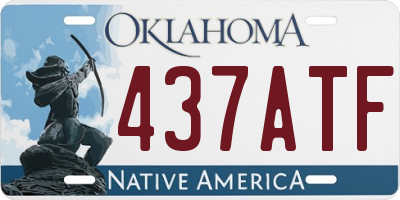 OK license plate 437ATF
