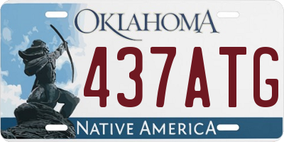OK license plate 437ATG