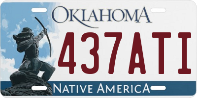 OK license plate 437ATI