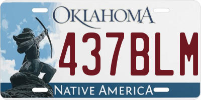 OK license plate 437BLM