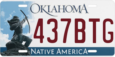 OK license plate 437BTG