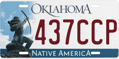 OK license plate 437CCP