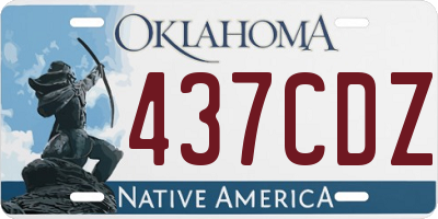 OK license plate 437CDZ