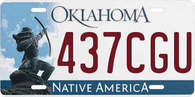 OK license plate 437CGU