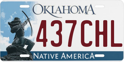 OK license plate 437CHL