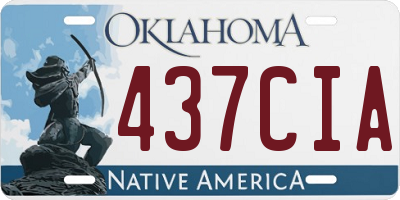 OK license plate 437CIA