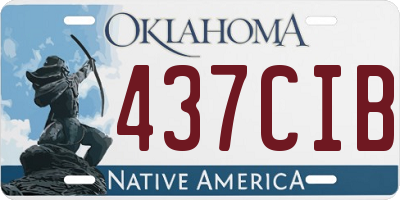 OK license plate 437CIB