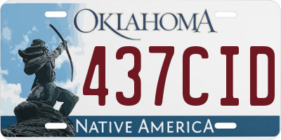 OK license plate 437CID