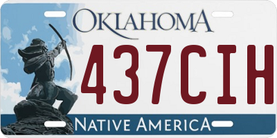 OK license plate 437CIH