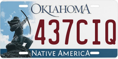 OK license plate 437CIQ