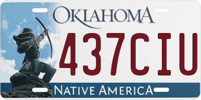 OK license plate 437CIU