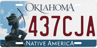 OK license plate 437CJA