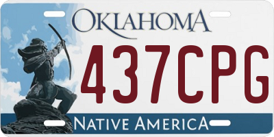 OK license plate 437CPG