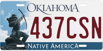 OK license plate 437CSN