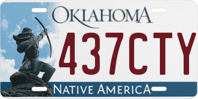 OK license plate 437CTY