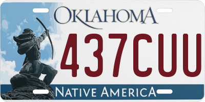 OK license plate 437CUU