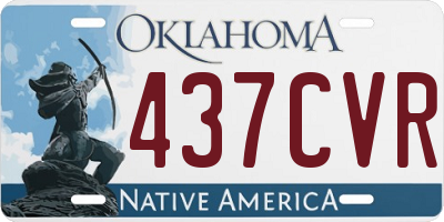 OK license plate 437CVR