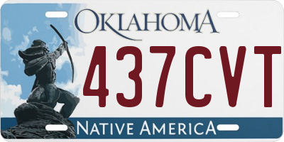 OK license plate 437CVT