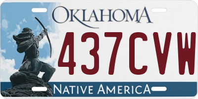 OK license plate 437CVW