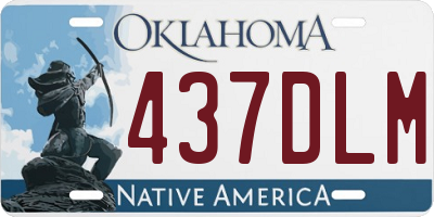 OK license plate 437DLM